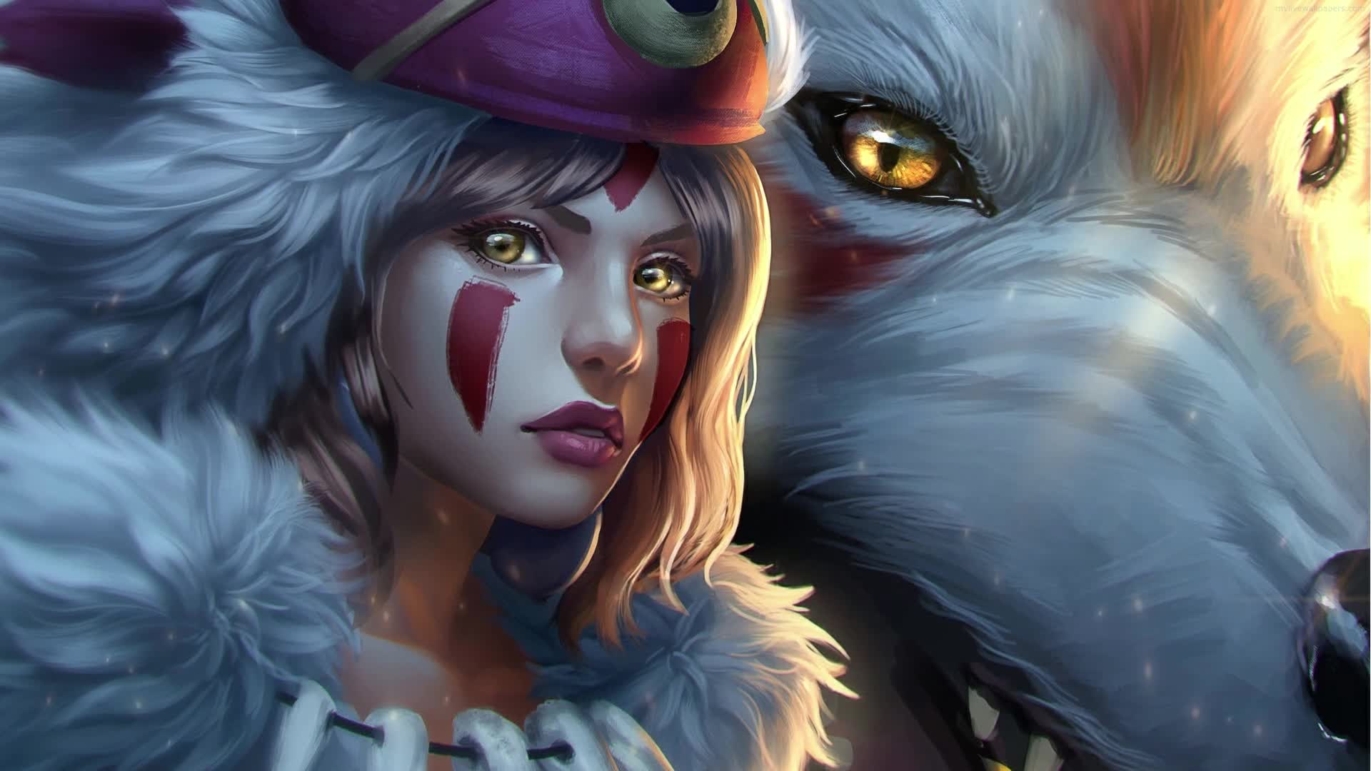 Download Shiny Eyes Princess Mononoke Live Wallpaper