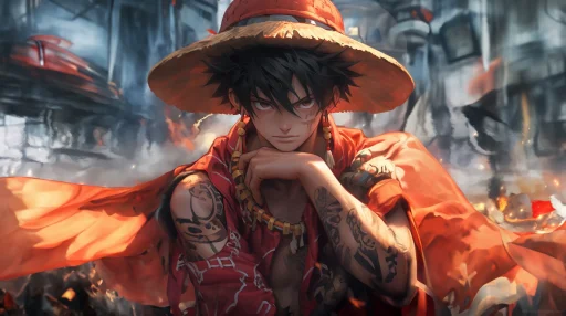 Download One Piece Tattooed Luffy QHD Live Wallpaper
