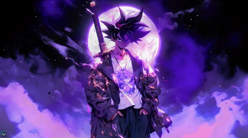 Download Purple Goku Live Wallpaper