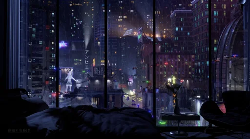 Download Cyberpunk Ambience Room Live Wallpaper