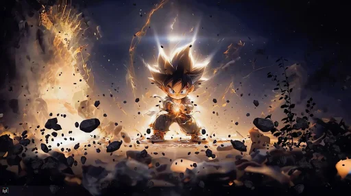 Download Kid Goku Power Burst Live Wallpaper
