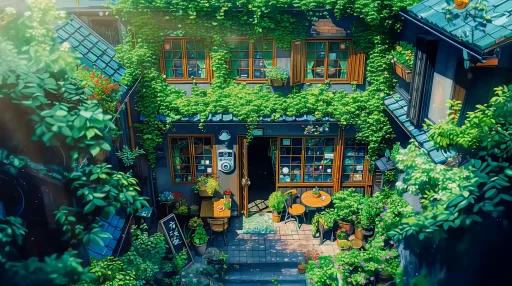 Download Ghibli Lofi Coffee Live Walpaper