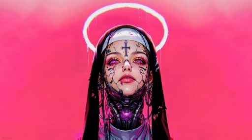 Download Holy Cyber Nun Live Wallpaper