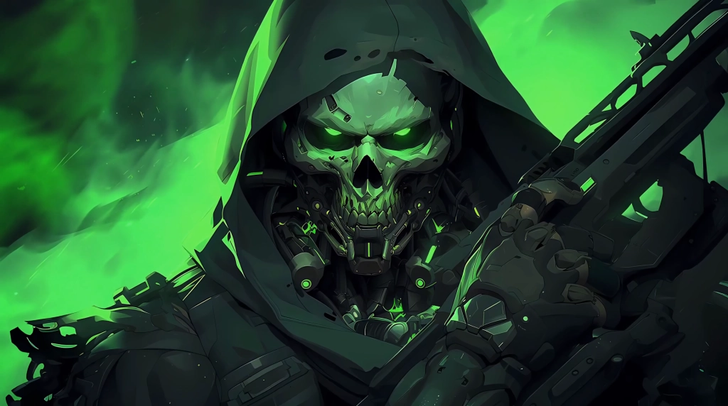 Download Green Skull Soldier Live Wallpaper