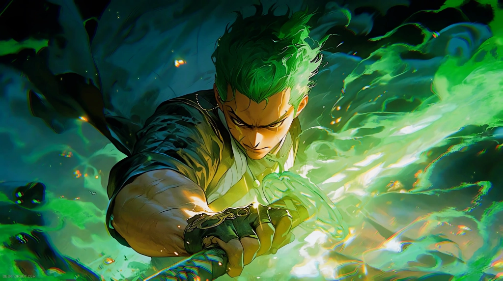 Download One Piece: Roronoa Zoro Green Mist Live Wallpaper