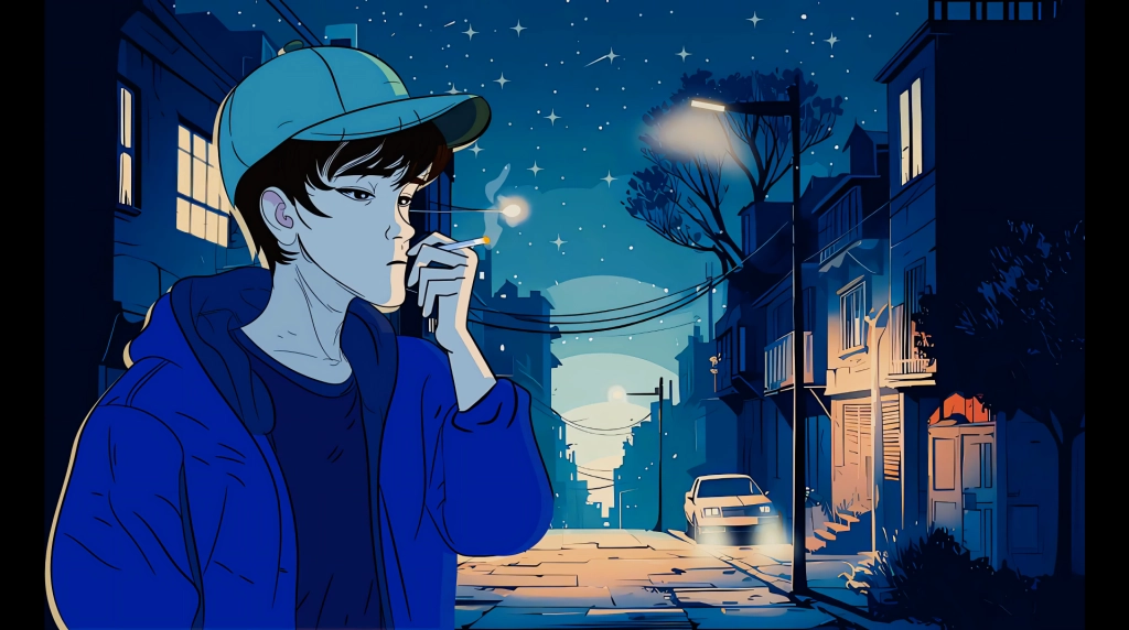 Download Night Cigarette Snap Lofi Live Wallpaper