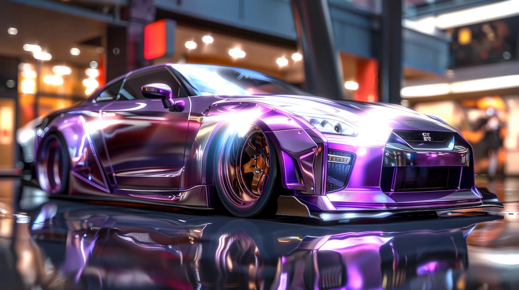 Download Violet Nissan GTR Live Wallpaper