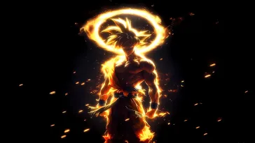 Download Goku and Fire Circle Live Wallpaper