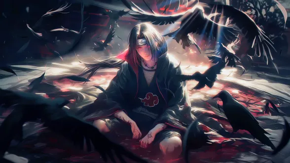 Download Naruto Itachi and Crows Live Wallpaper