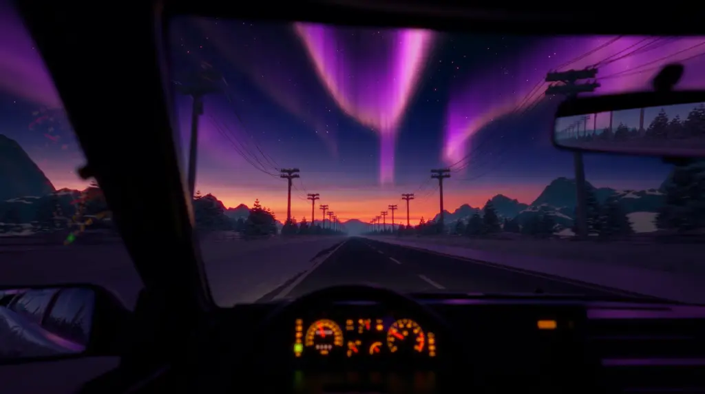 Download Northern Lights Drive Live Wallpaper