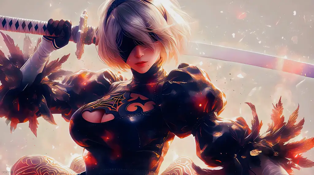 Download Nier Automata 2B With Sword Live Wallpaper