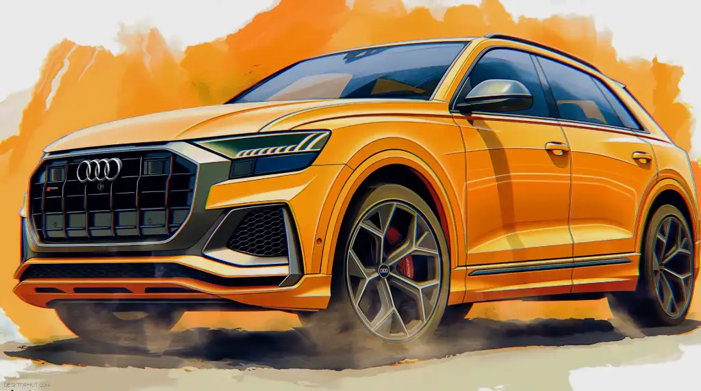 Download Orange Audi Rs Q8 Live Wallpaper