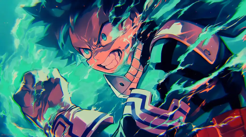 Download Izuku Midoriya Deku Green Flame Live Wallpaper