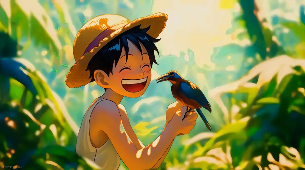 Download Luffy One Piece Bird Friendship Live Wallpaper