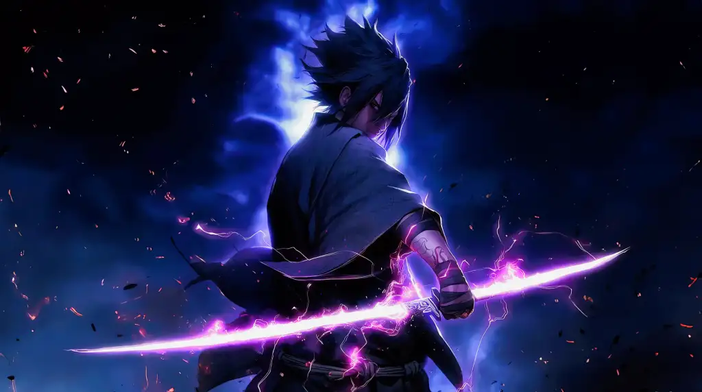 Download Sasuke Purple Blade Live Wallpaper