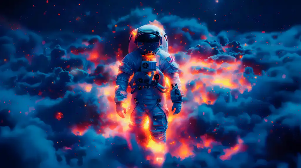 Download Astronaut in Clouds Live Wallpaper