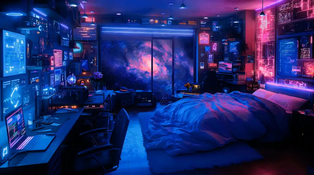 Download Space Galaxy Bedroom Live Wallpaper