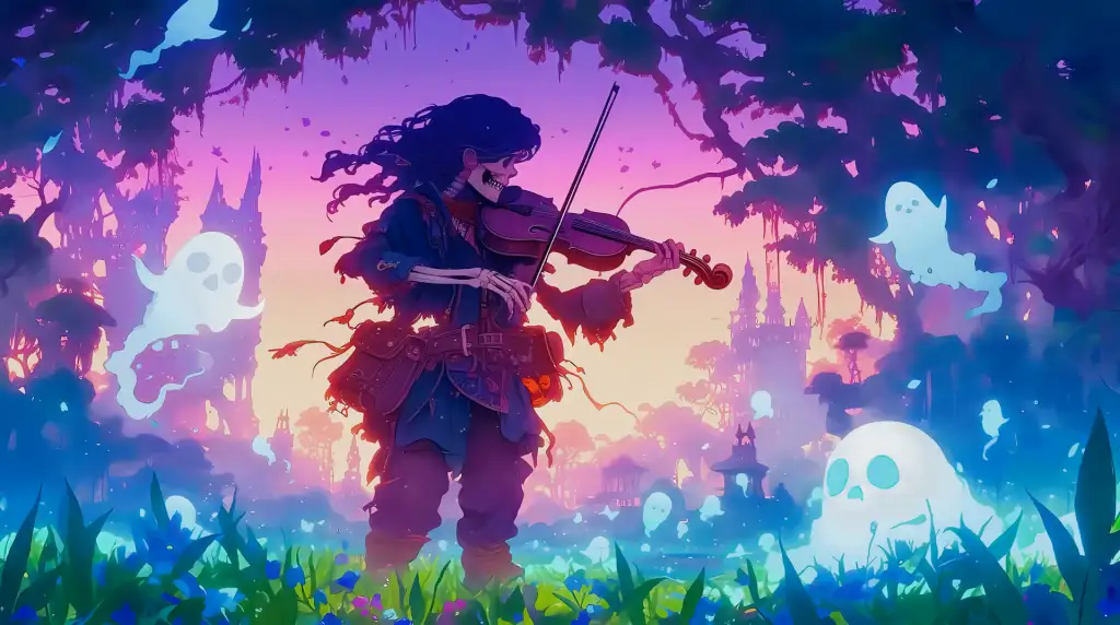 Skull Violin Live Wallpapers and More | DesktopHut