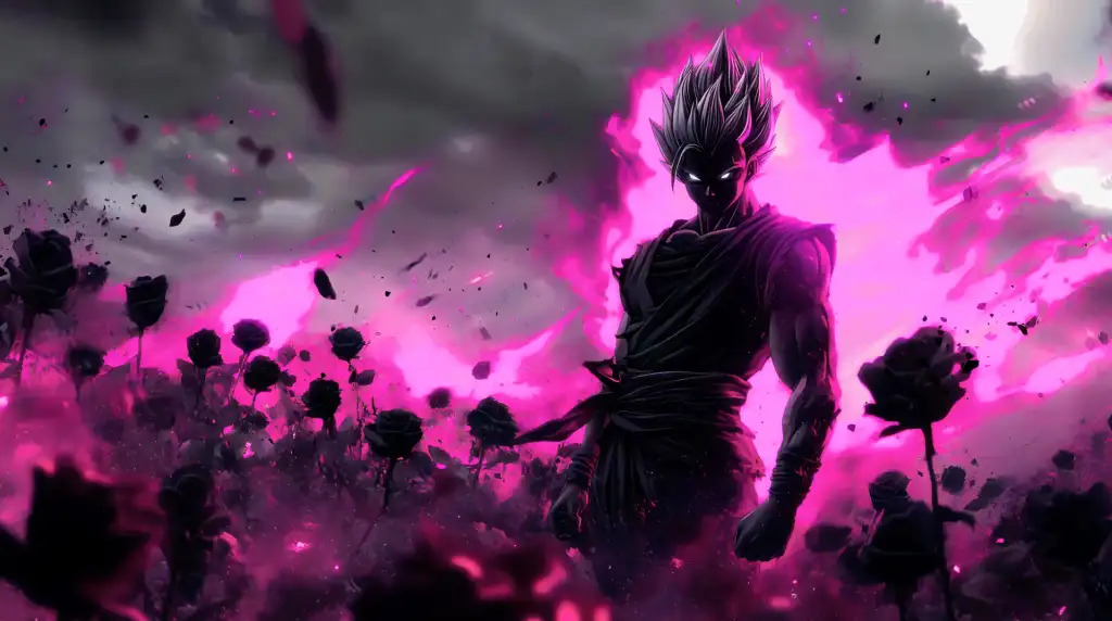 Download Goku and Shattering Rose Field - Live Wallpaper