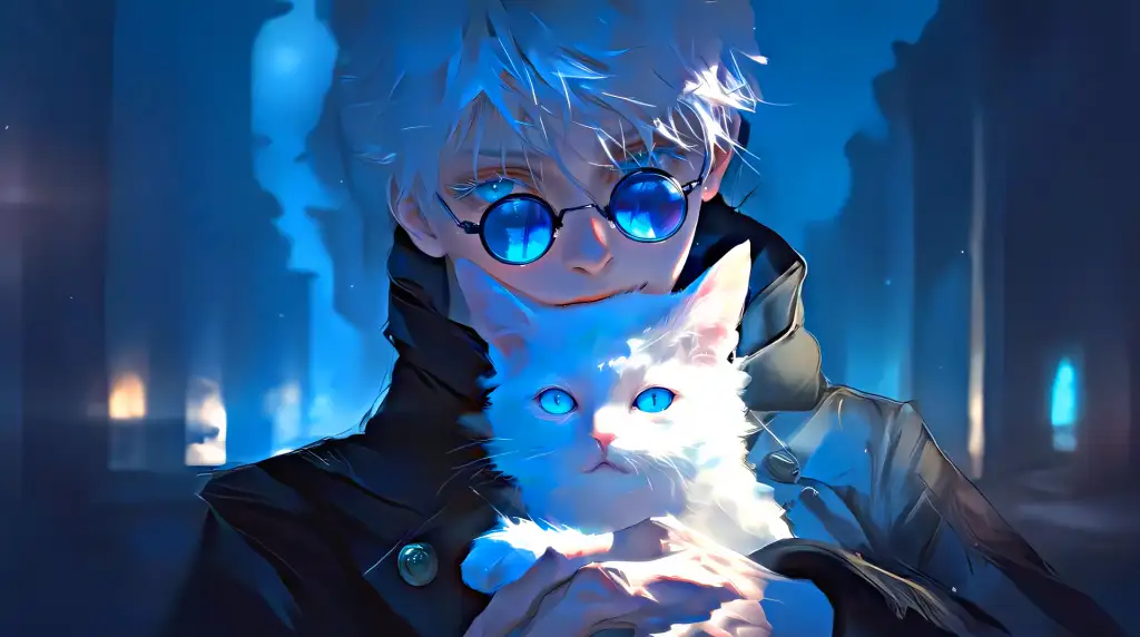 Download Gojo and the White Cat Duo Live Wallpaper