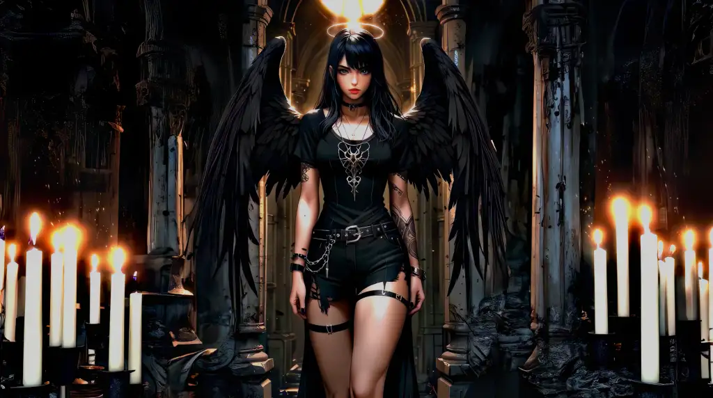 Download Goth Angel Live Wallpaper