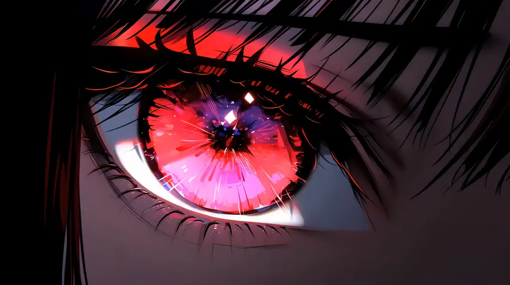 Download Red Anime Eye: Close-Up Live Wallpaper