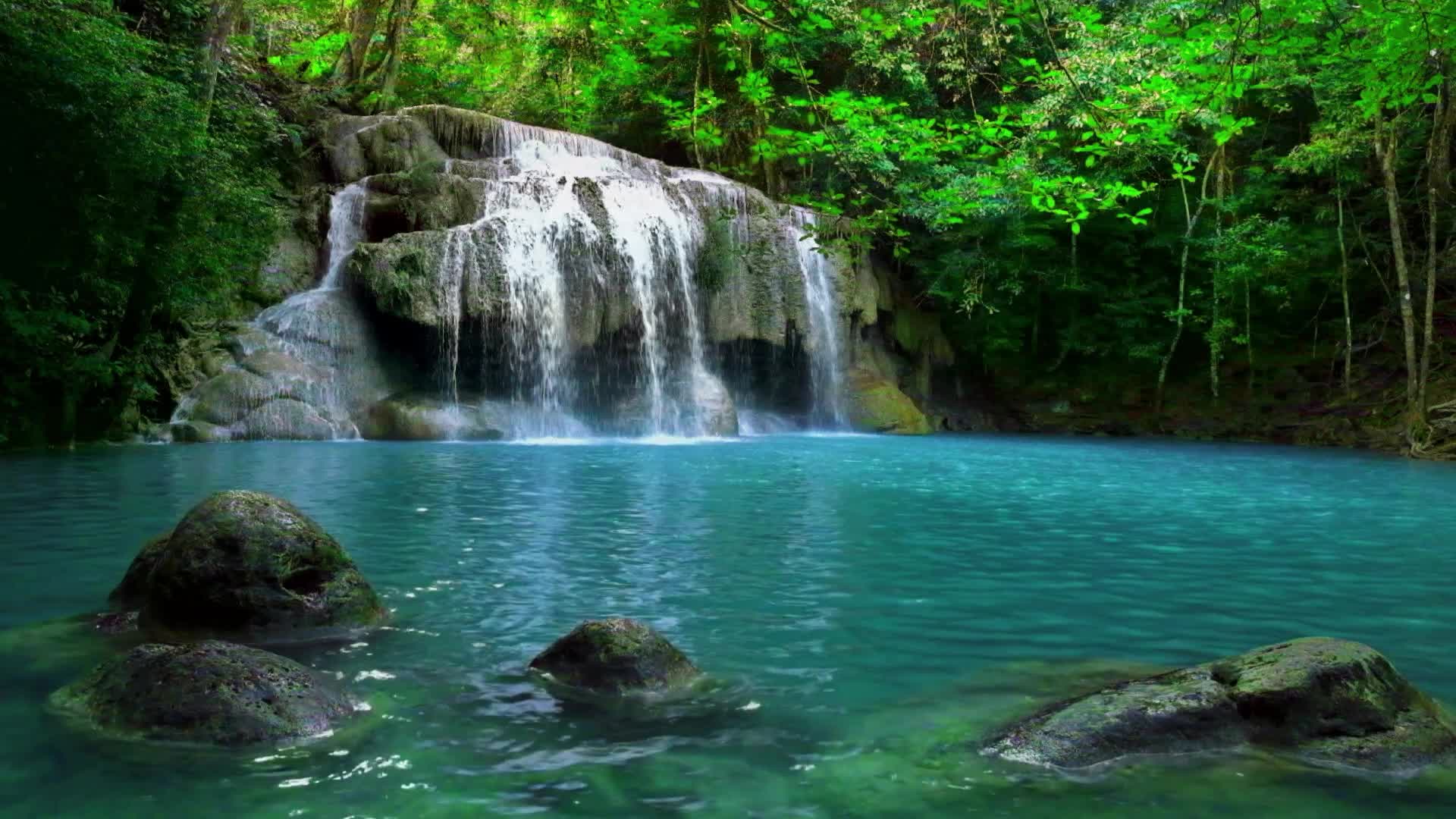 Download A cool waterfall HD Live Wallpaper