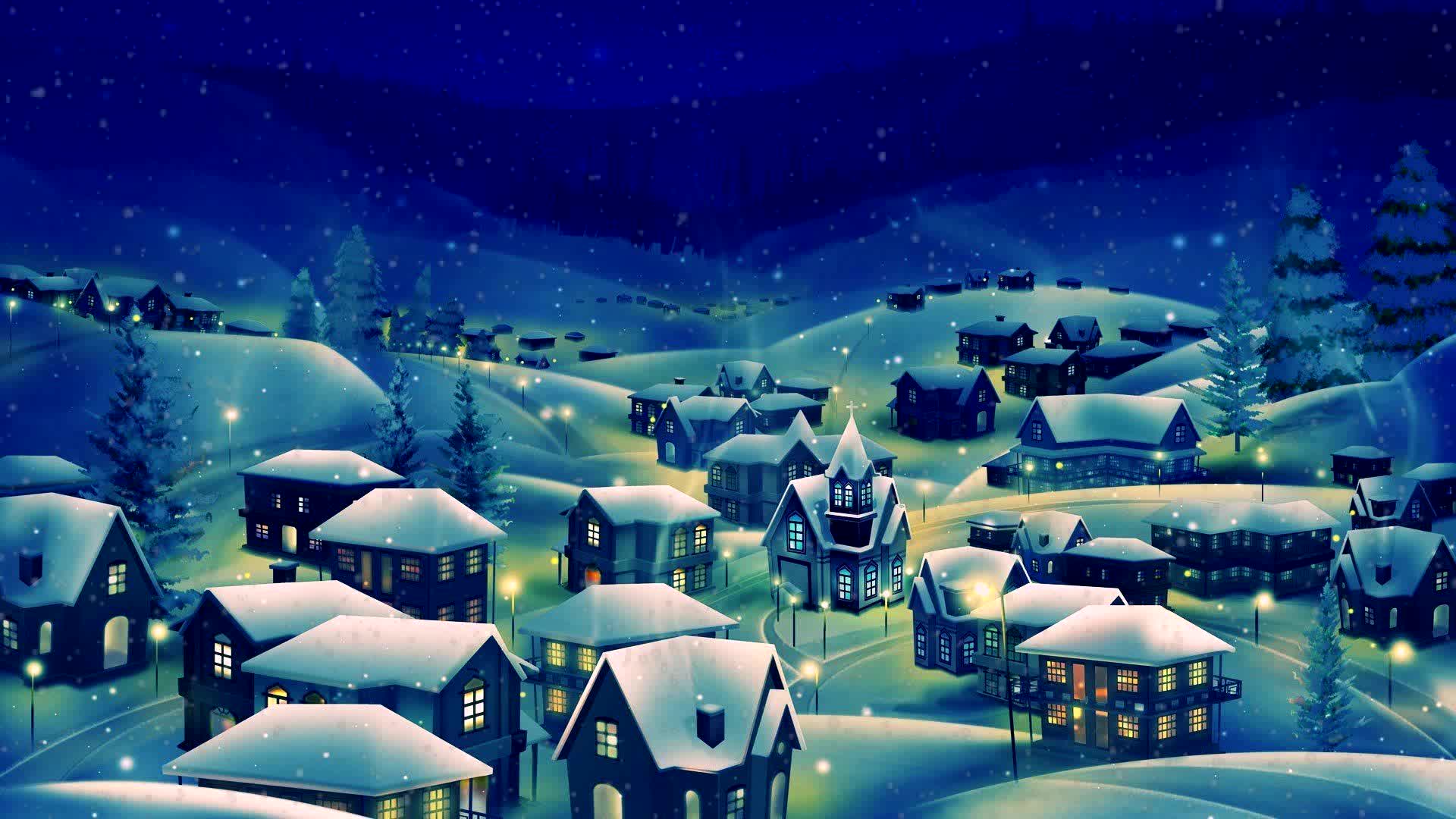 Download Snow village HD LIve Video Wallpaper