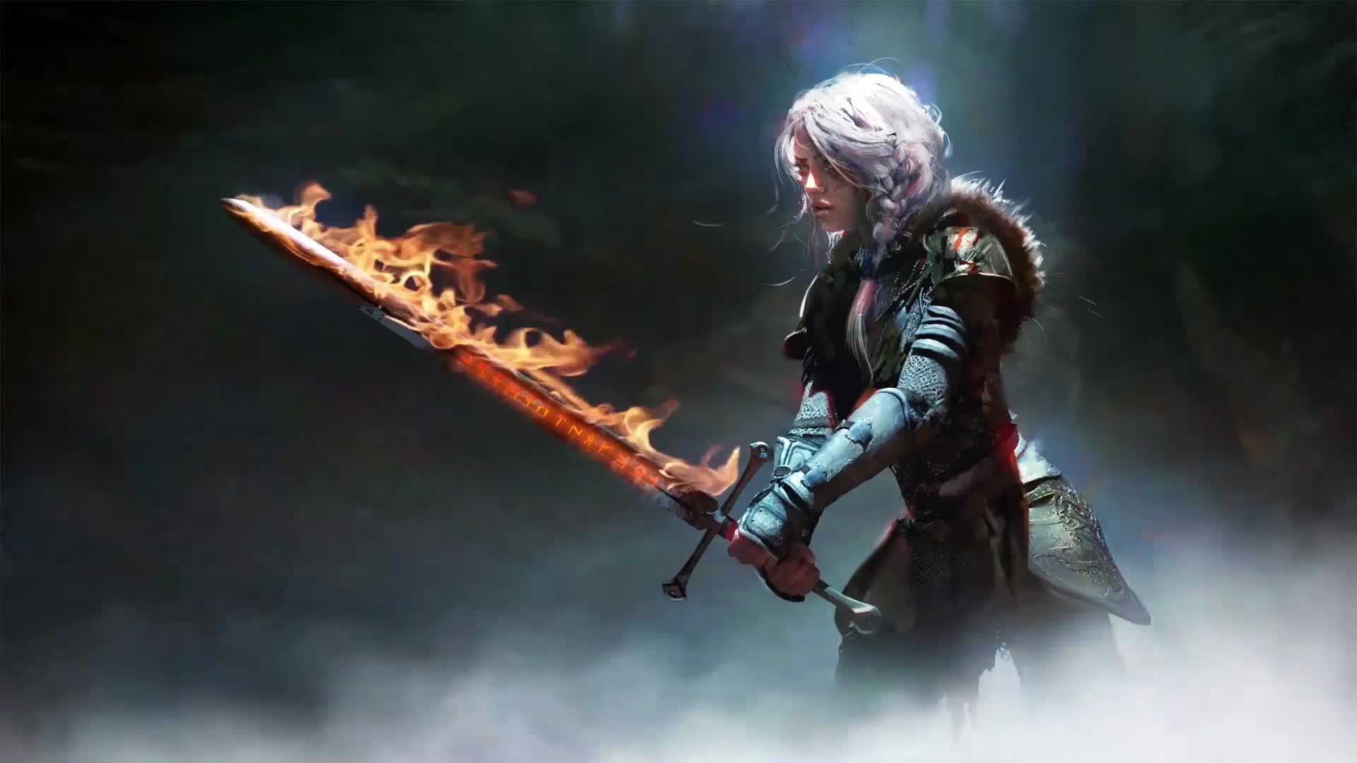 Download Ciri Sword The Witcher Live Wallpaper