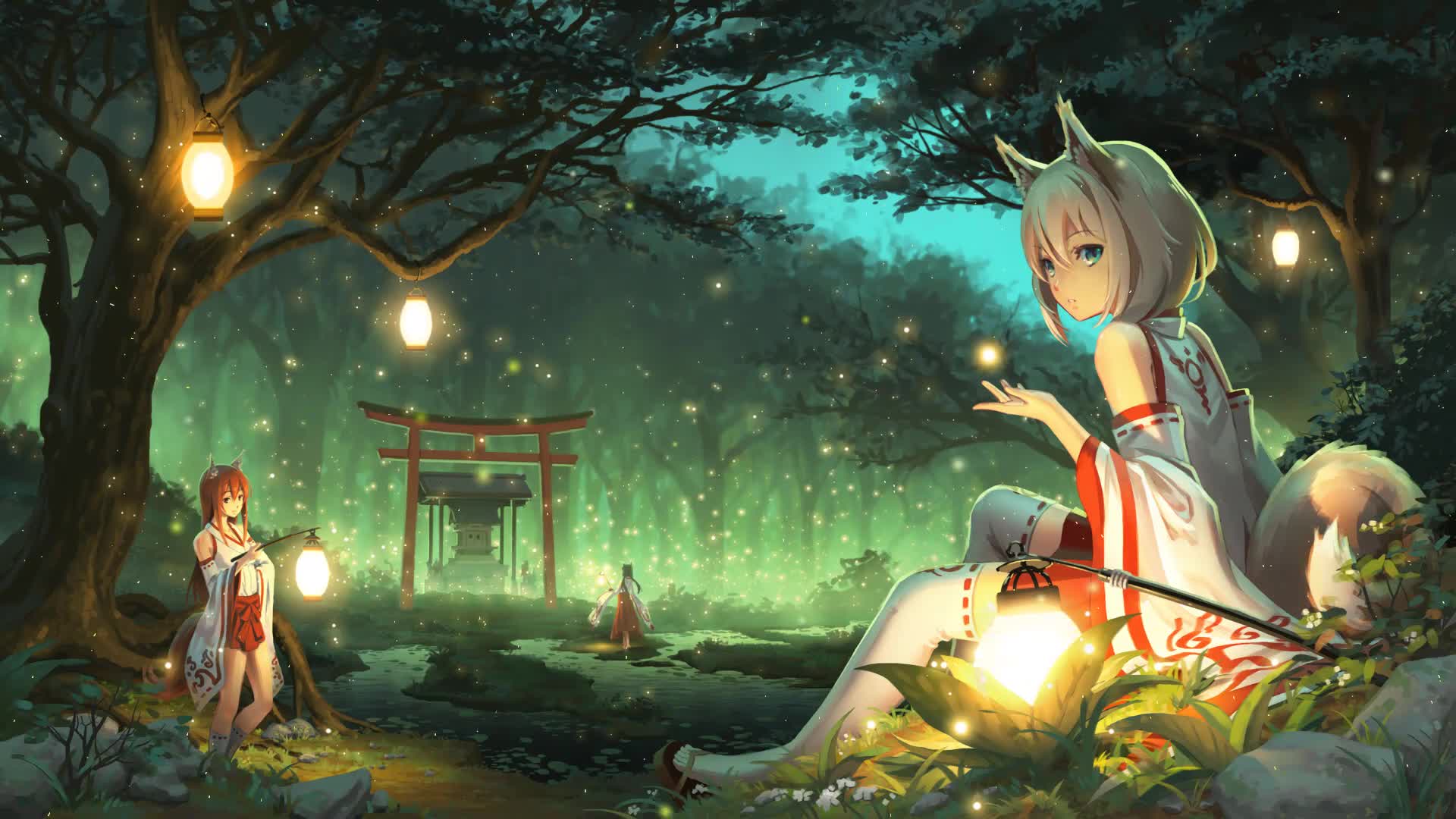 Download Miko Fox Anime Live Wallpaper