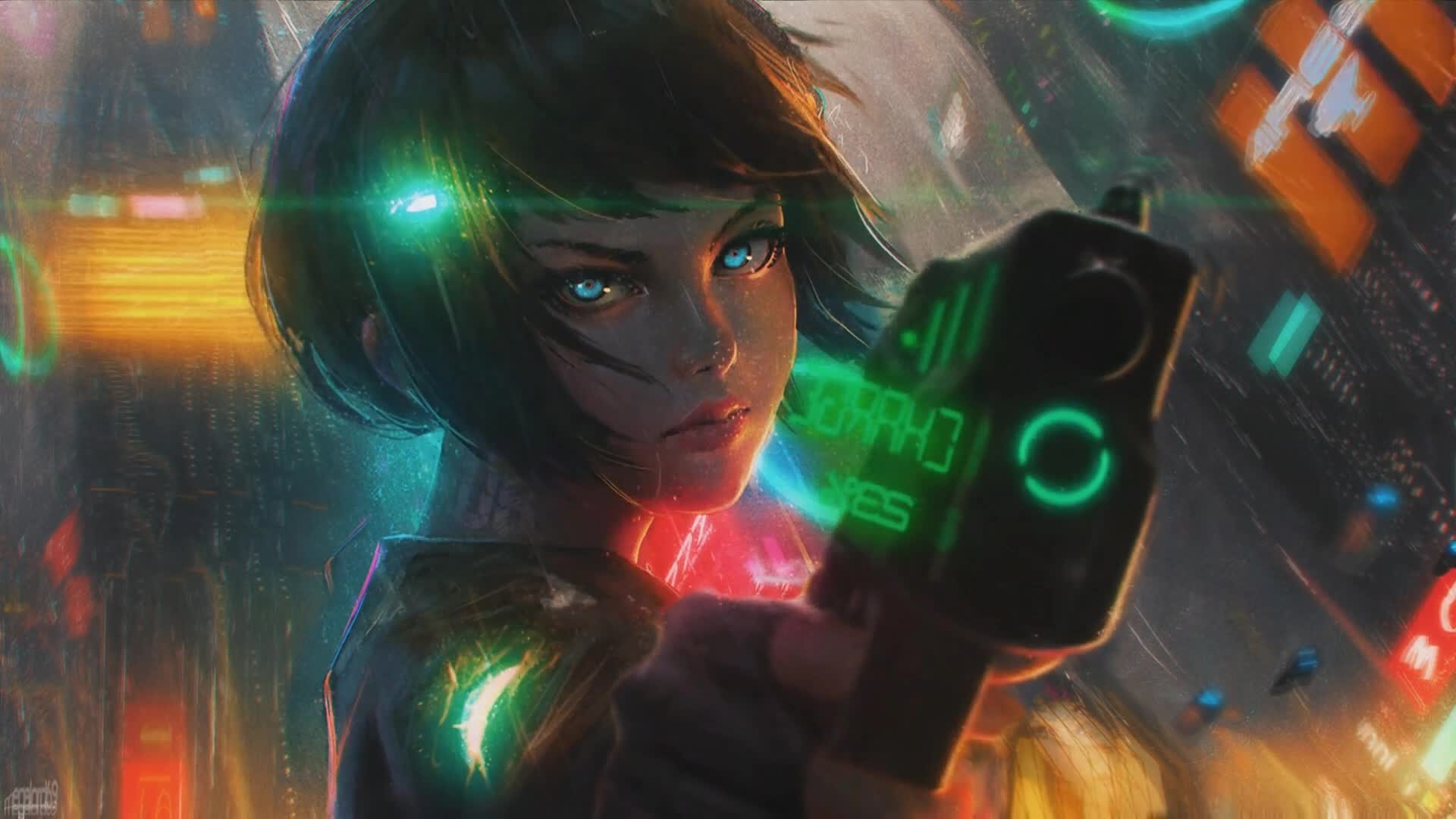 Download Arrest Cyberpunk Anime Girl Live Wallpaper