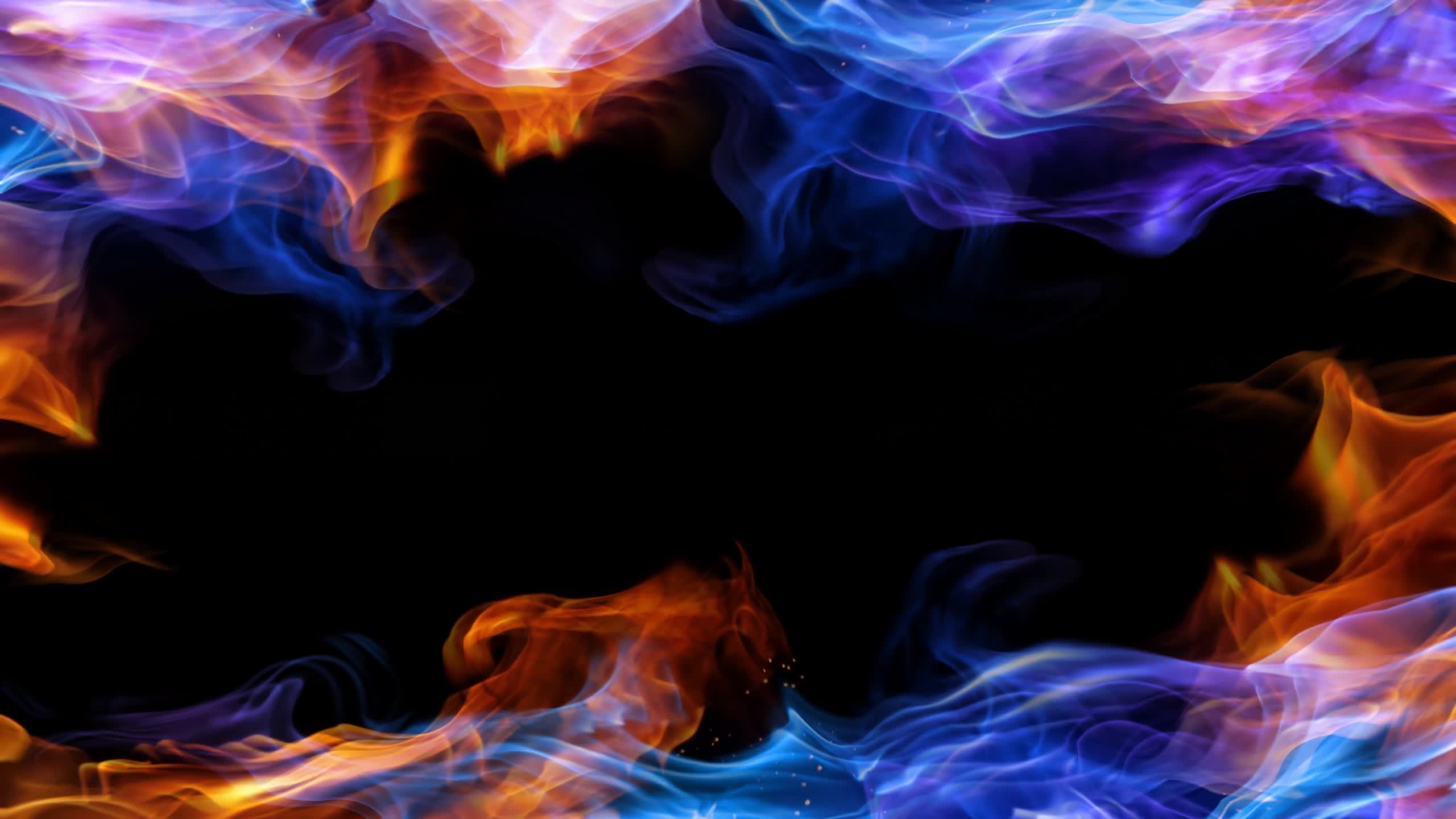 Download Red  Blue  Flame  Abstract  2K  Live  Wallpaper