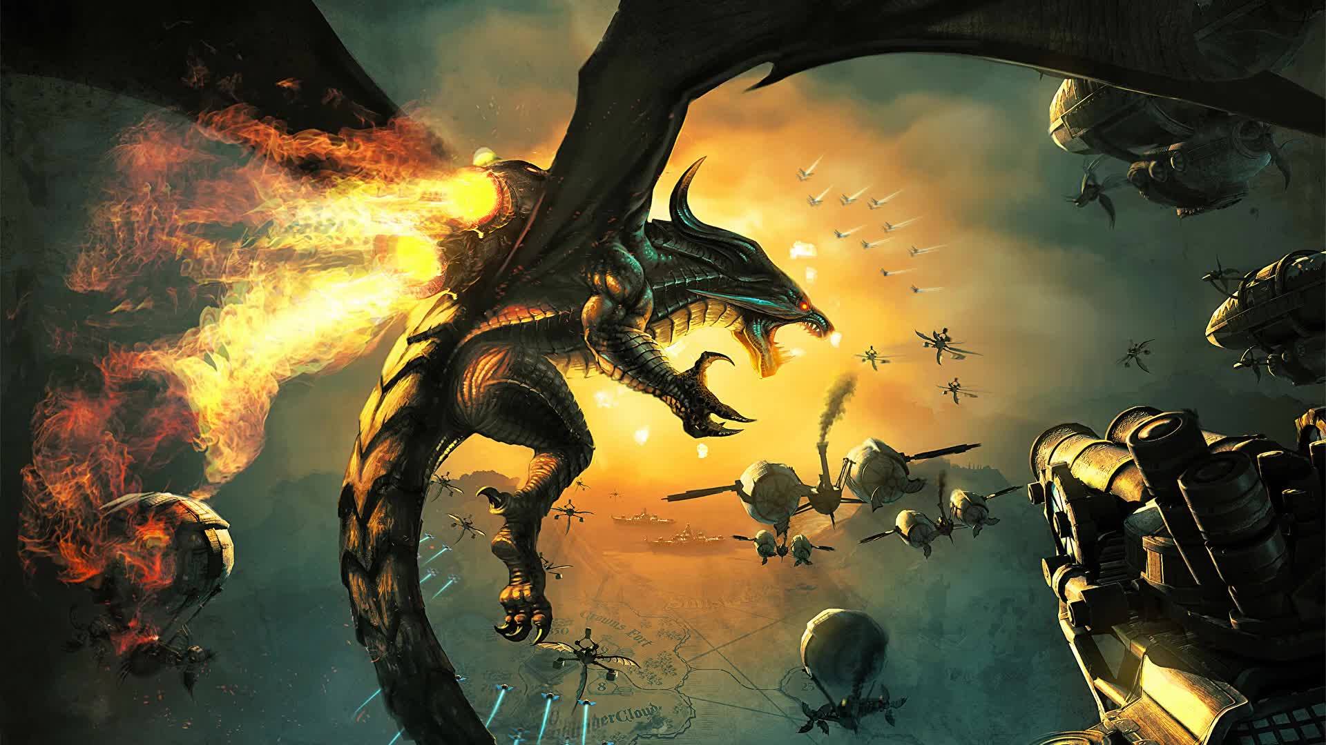 Download Steampunk  Fantasy  Dragon  Wings  Live  Wallpaper