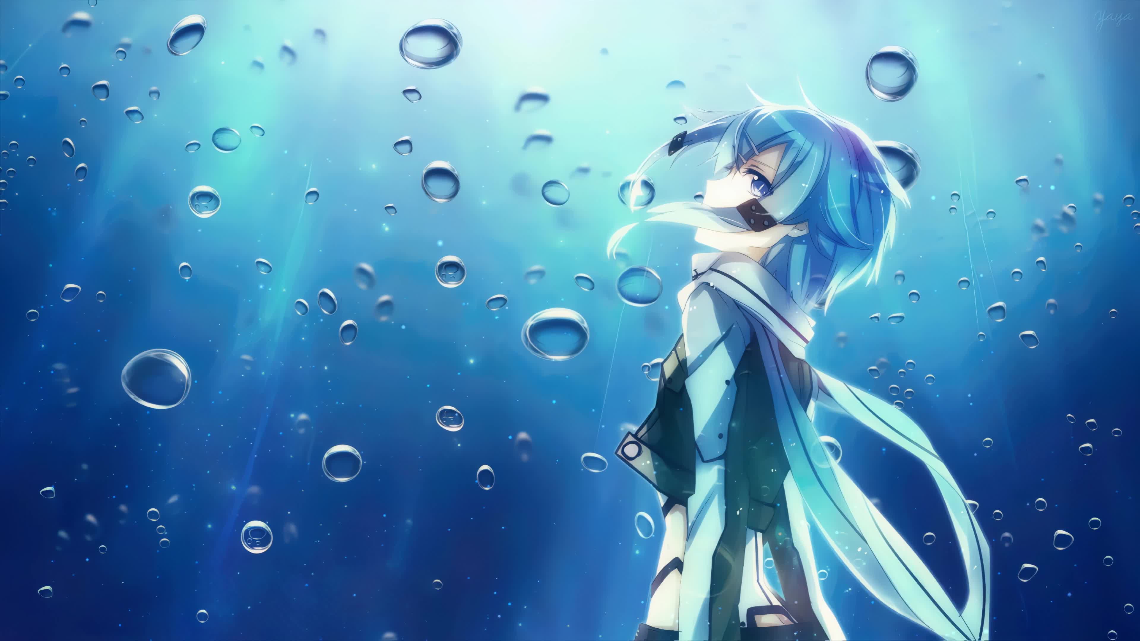 Download Asada Shino Under The Water Sword Art Online 4k Live Wallpaper