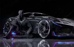 Download Black Panther Bugatti 4k Live Wallpaper