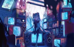 Download Melancholic Miku Hatsune Miku Vocaloid Anime Live Wallpaper