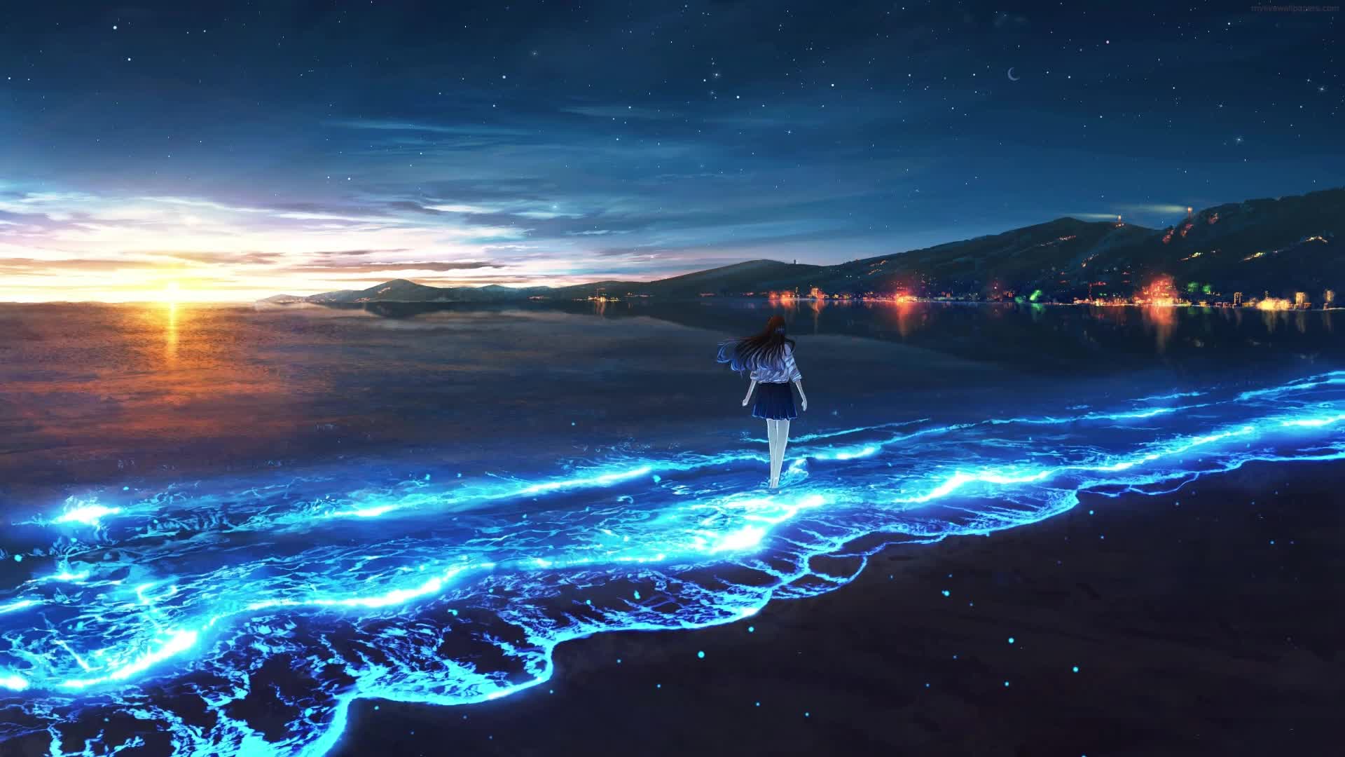 Download PC Animated Glow Waves Live Wallpaper