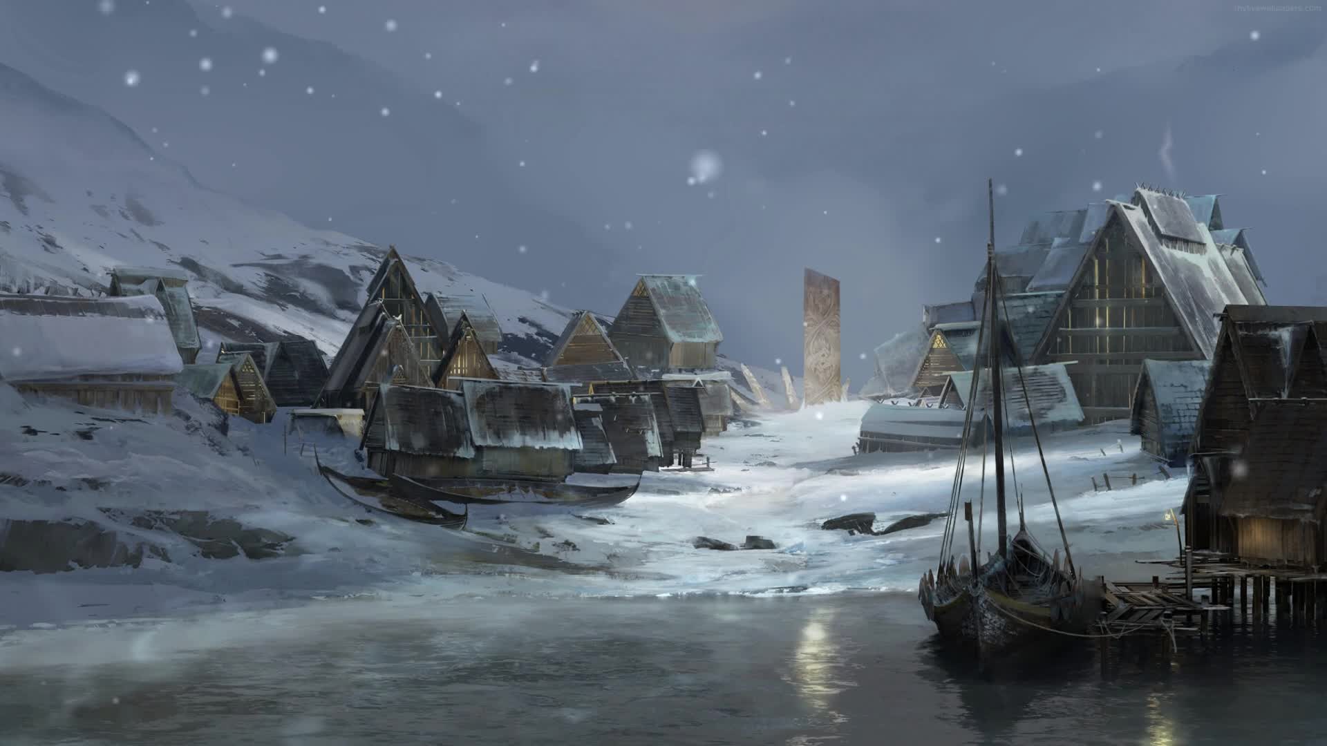 Download PC Animated Viking Village Live Wallpaper