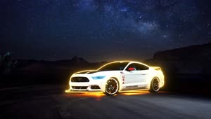 Download Ford Mustang Night Live Wallpaper