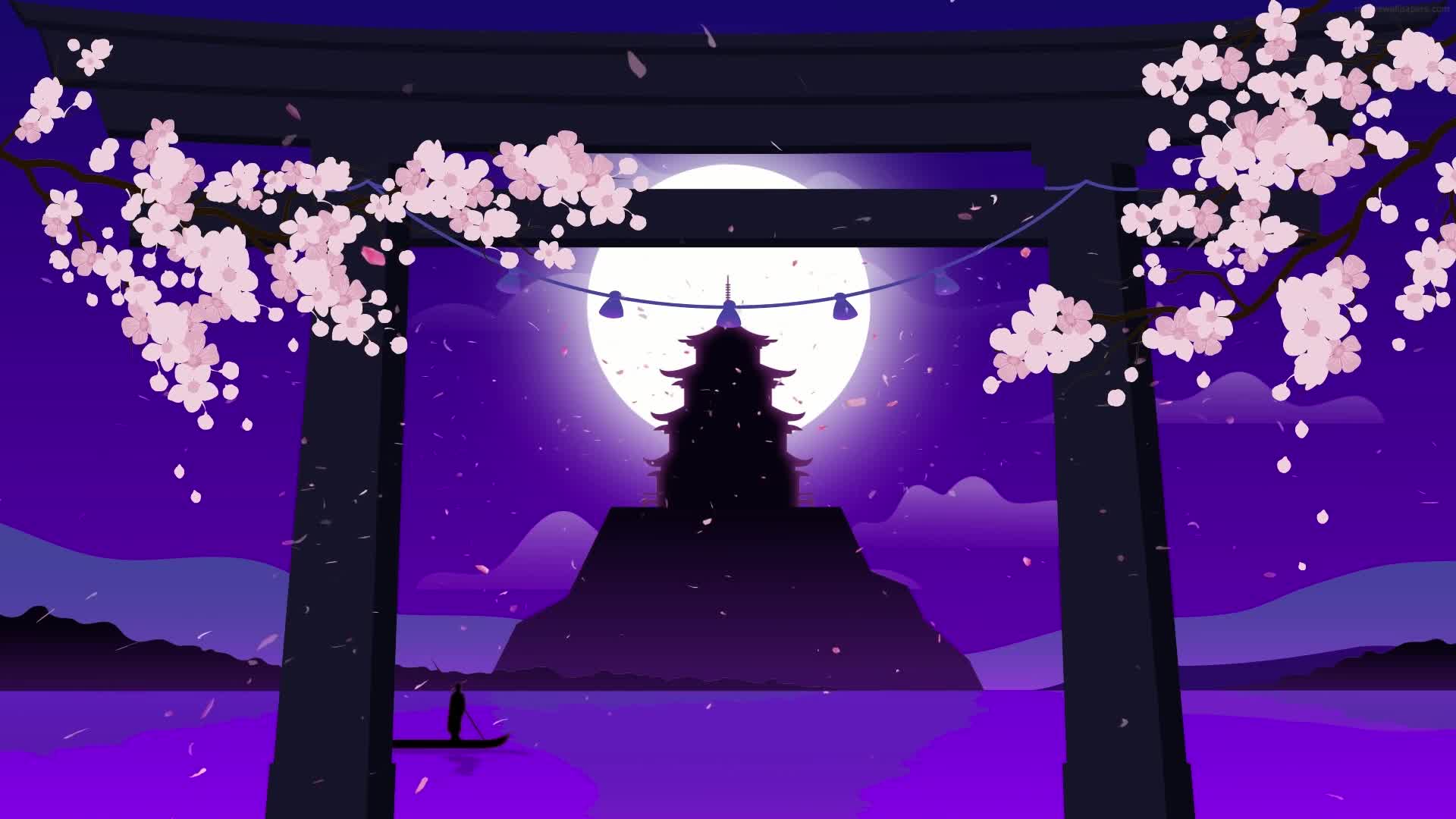 Download PC Pagoda Sakura HD Live Wallpaper