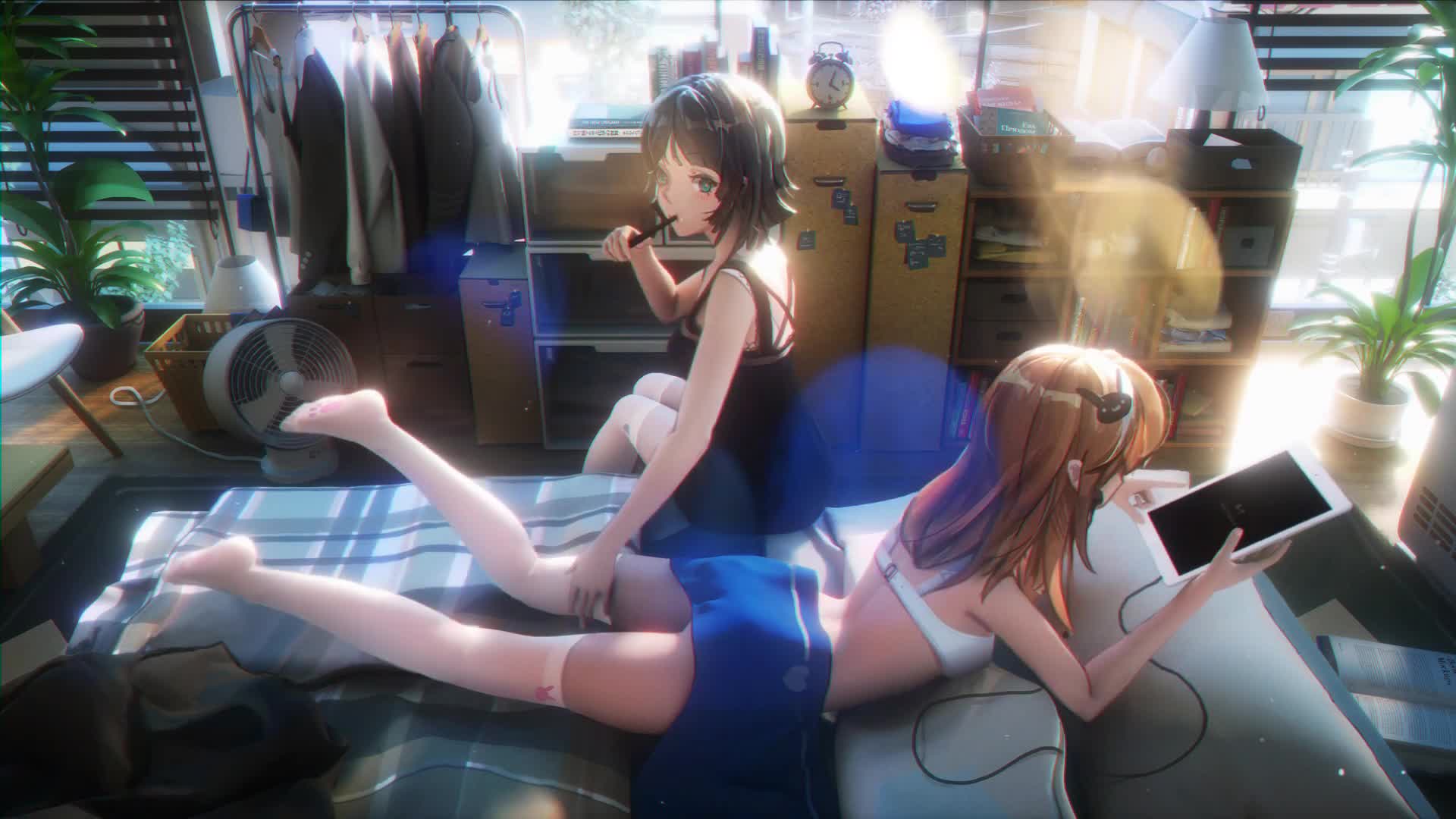 Download Anime Girl in Room  Live Wallpaper