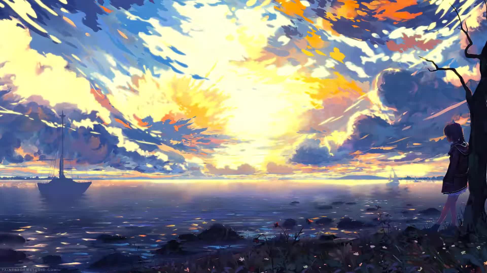 Download PC Animated anime landscape (Wallpaper Engine)