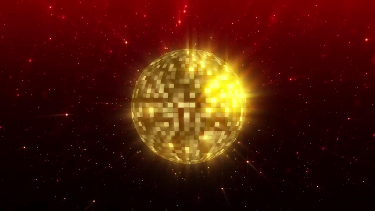 Download HD Gold Disco Ball Free Background Loop Video footage VJ Loops Free