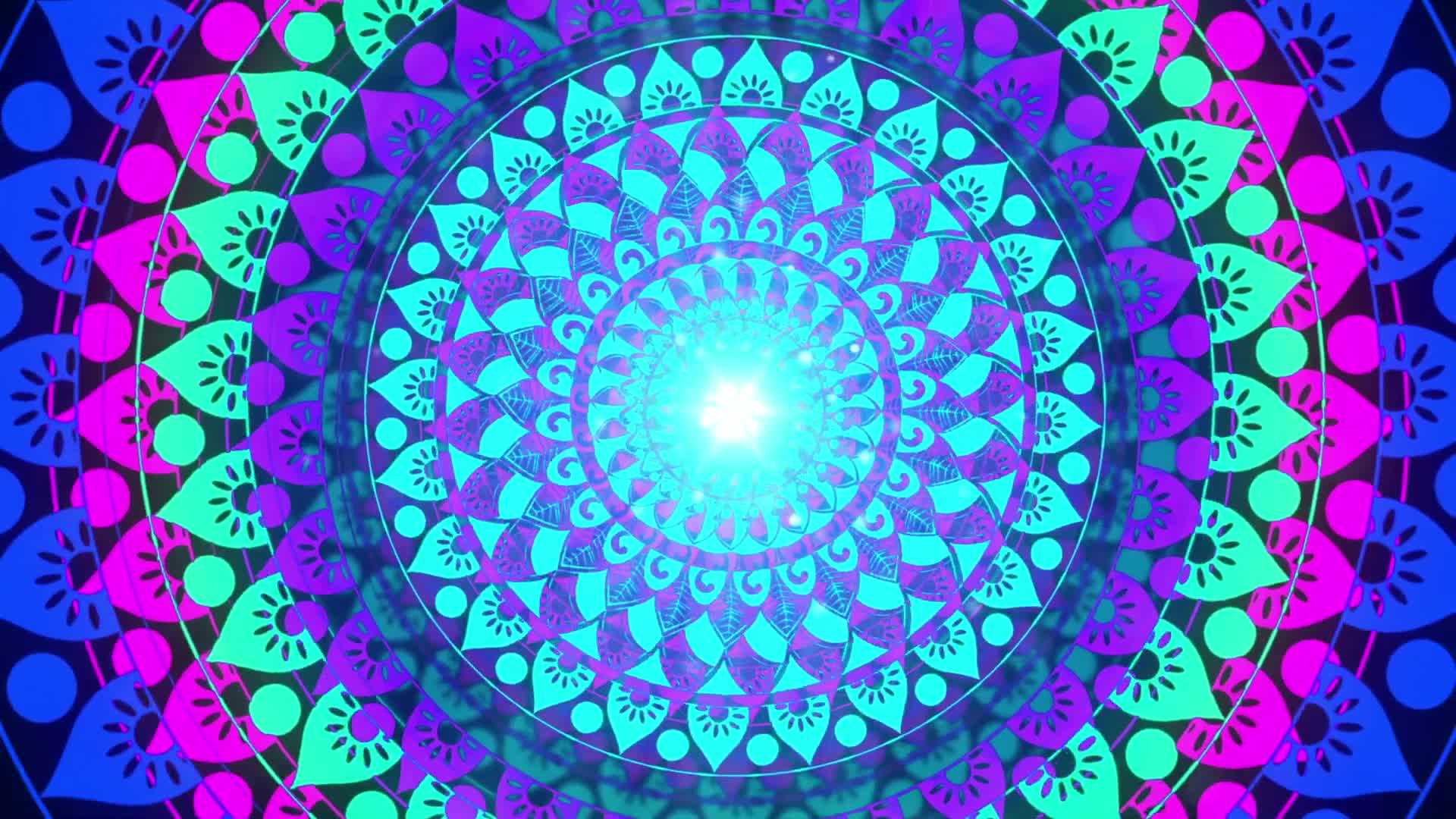 Download Animated Video Background Saber Lighting Frame for Edits Mandala Background for Spiritual videos