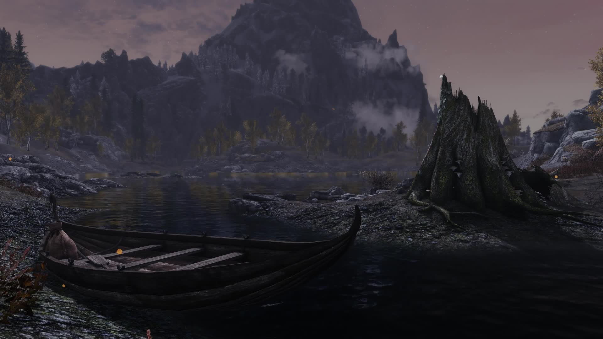 Download Shoreside at Dusk Skyrim SE Live Wallpaper HD