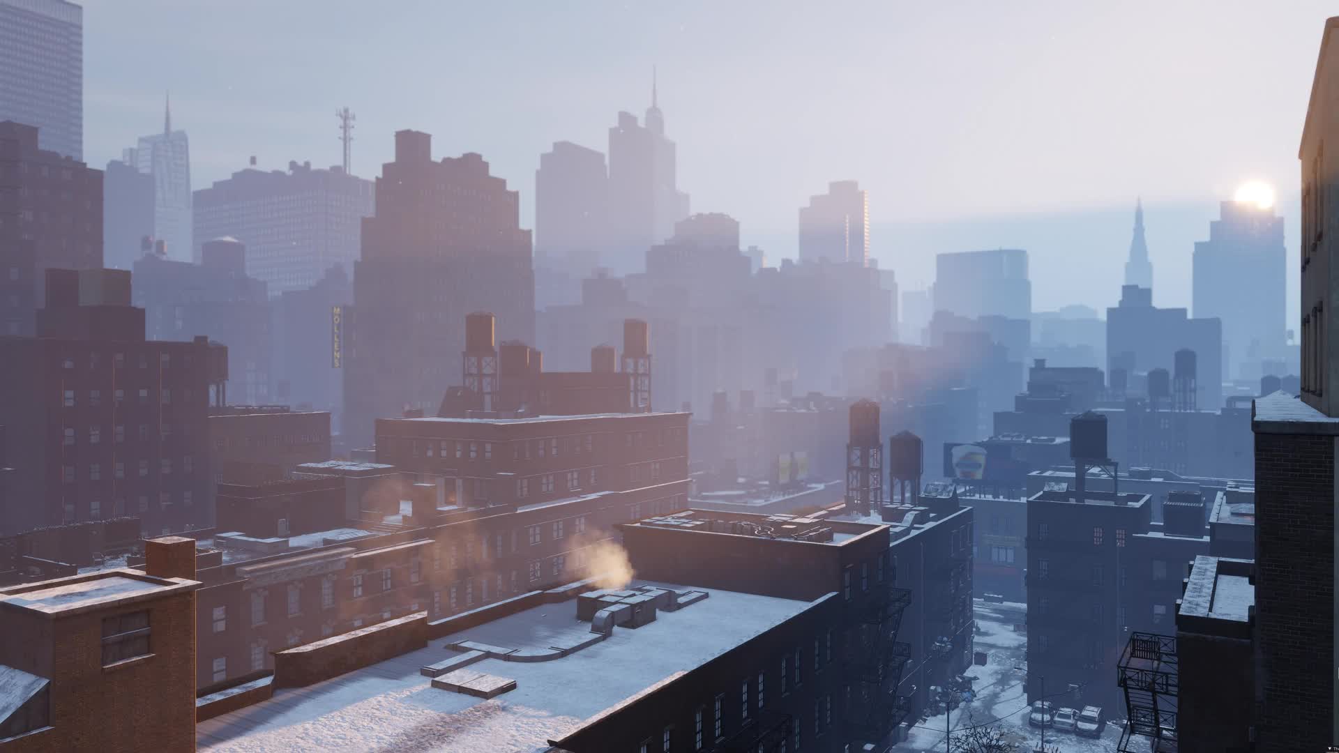 Download NYC Winter Cityscape The Division Live Wallpaper HD