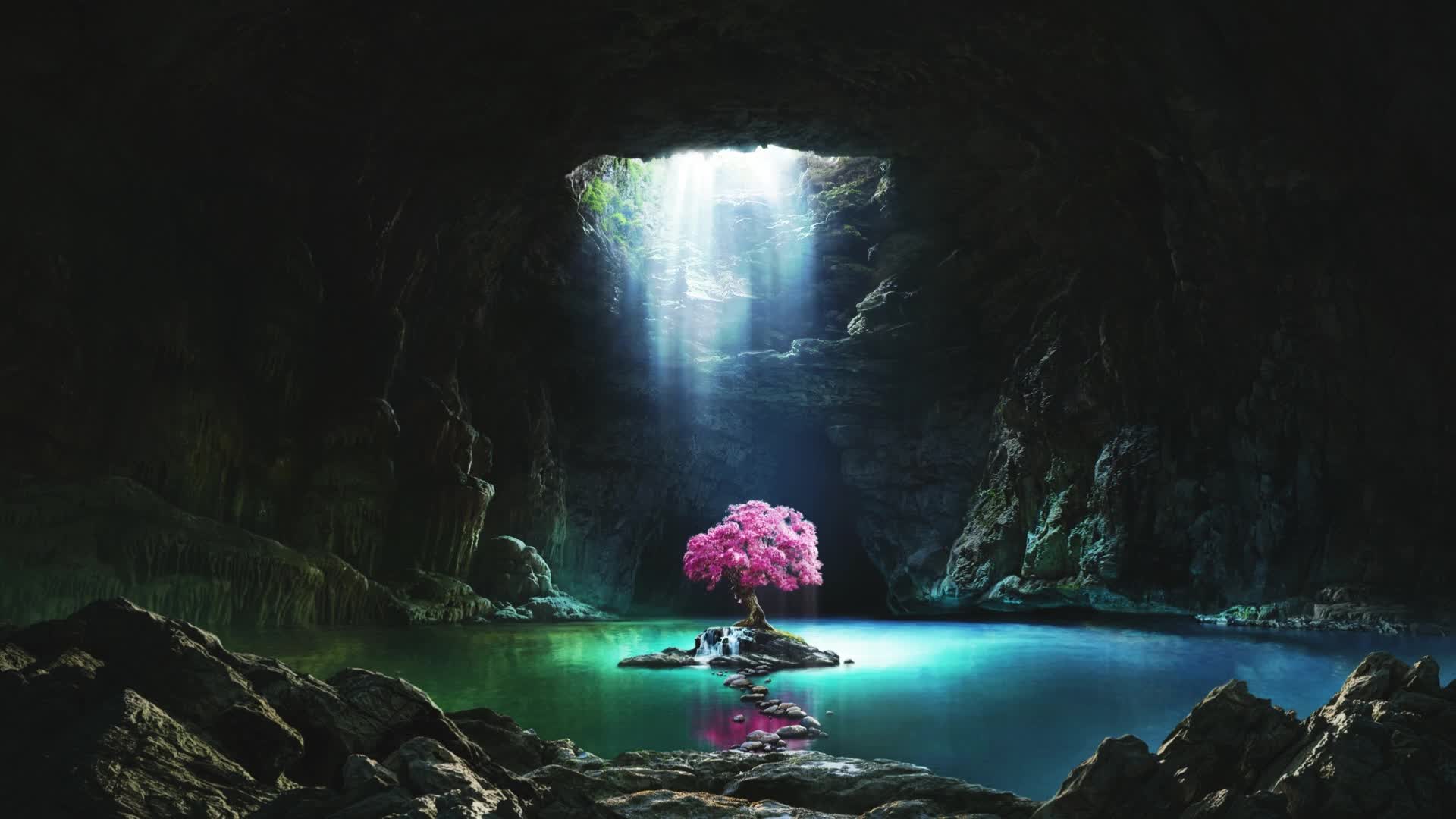 Download PC Cave Tree Live Wallpaper Free