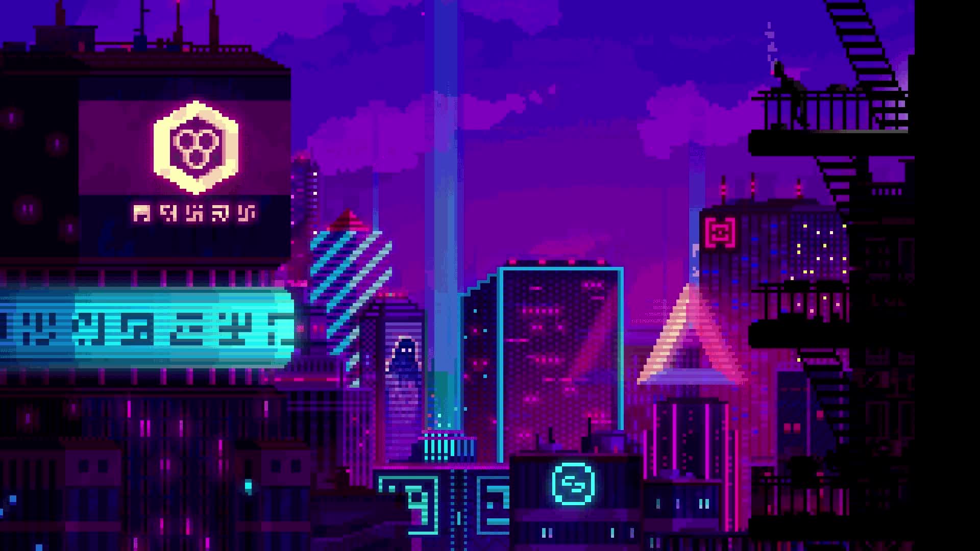 Download PC 8 Bit Night City Live Wallpaper Free