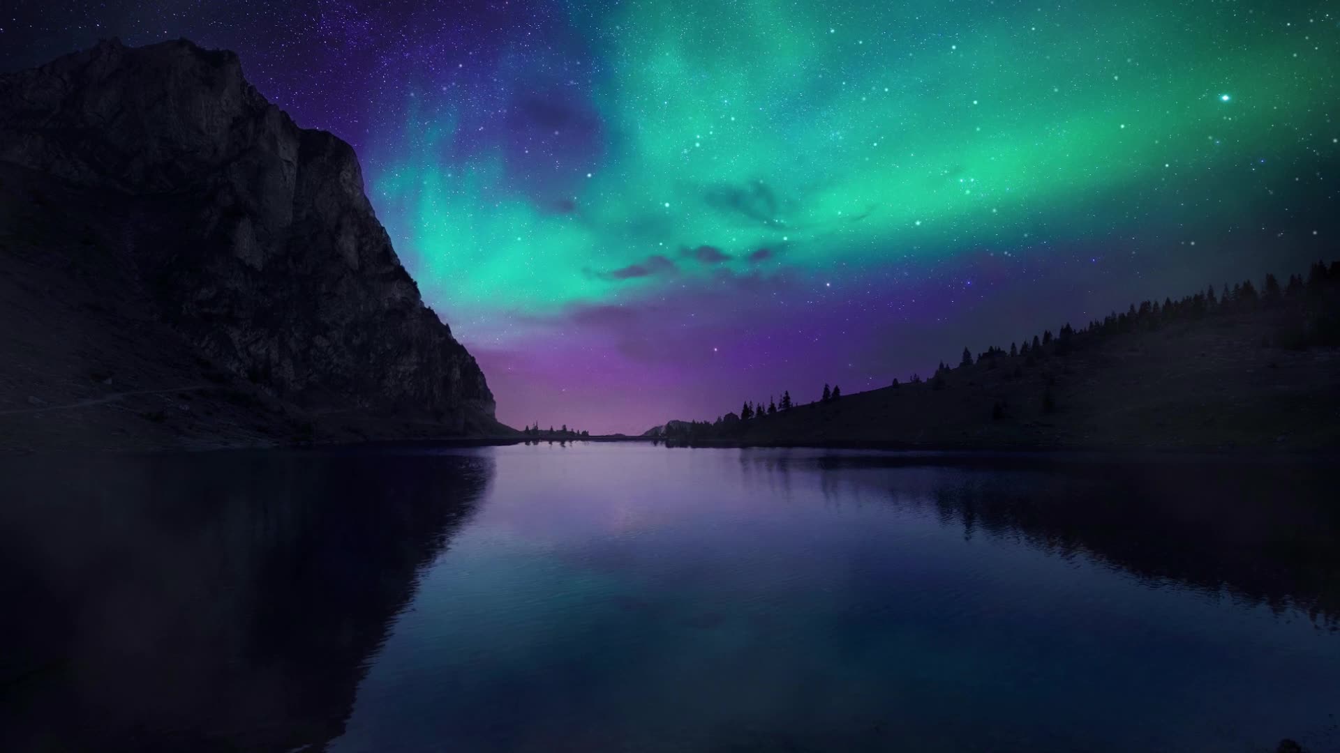 Download PC Aurora Lake Live Wallpaper Free