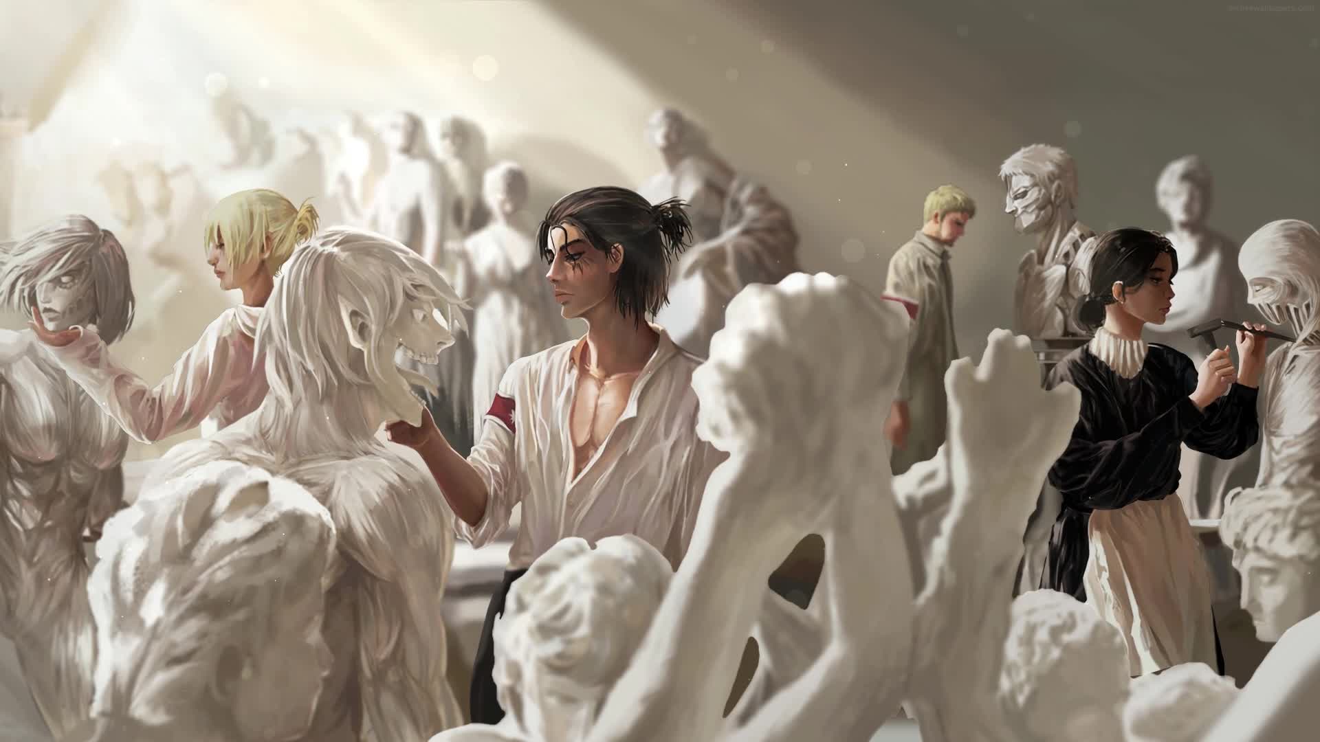 Download PC Sculptures Attack On Titan Live Wallpaper Free